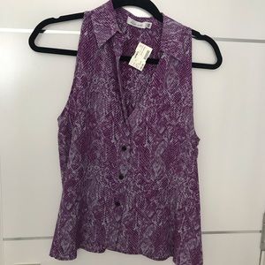 Snakeskin sleeveless top